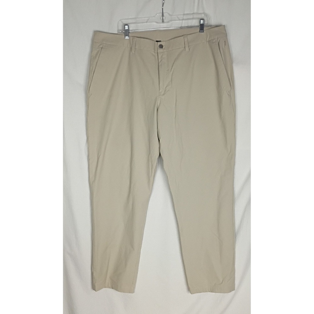 Lululemon ABC Relaxed-Fit 5-Pocket Beige Pants Sz 40x30 Warpstreme Mens LM5AXSS